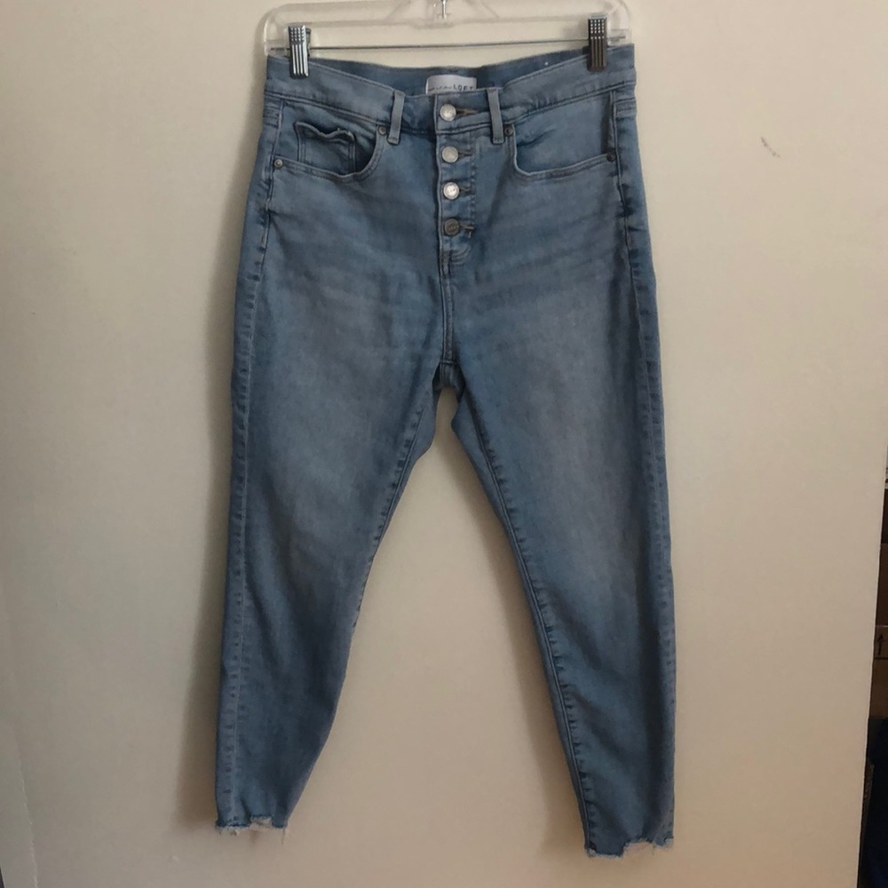 Loft high waist skinny crop jeans